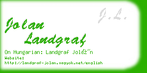 jolan landgraf business card